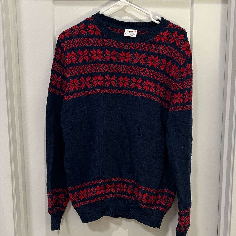 Le Tigre Navy and Red Crewneck Sweater
